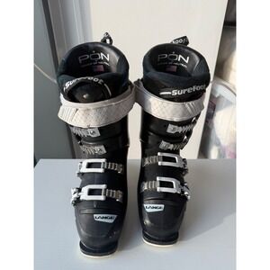 Lange RX 80 W‎ Ski Boots Women's Size 24.5 286mm Black Power Neutral Surefoot
